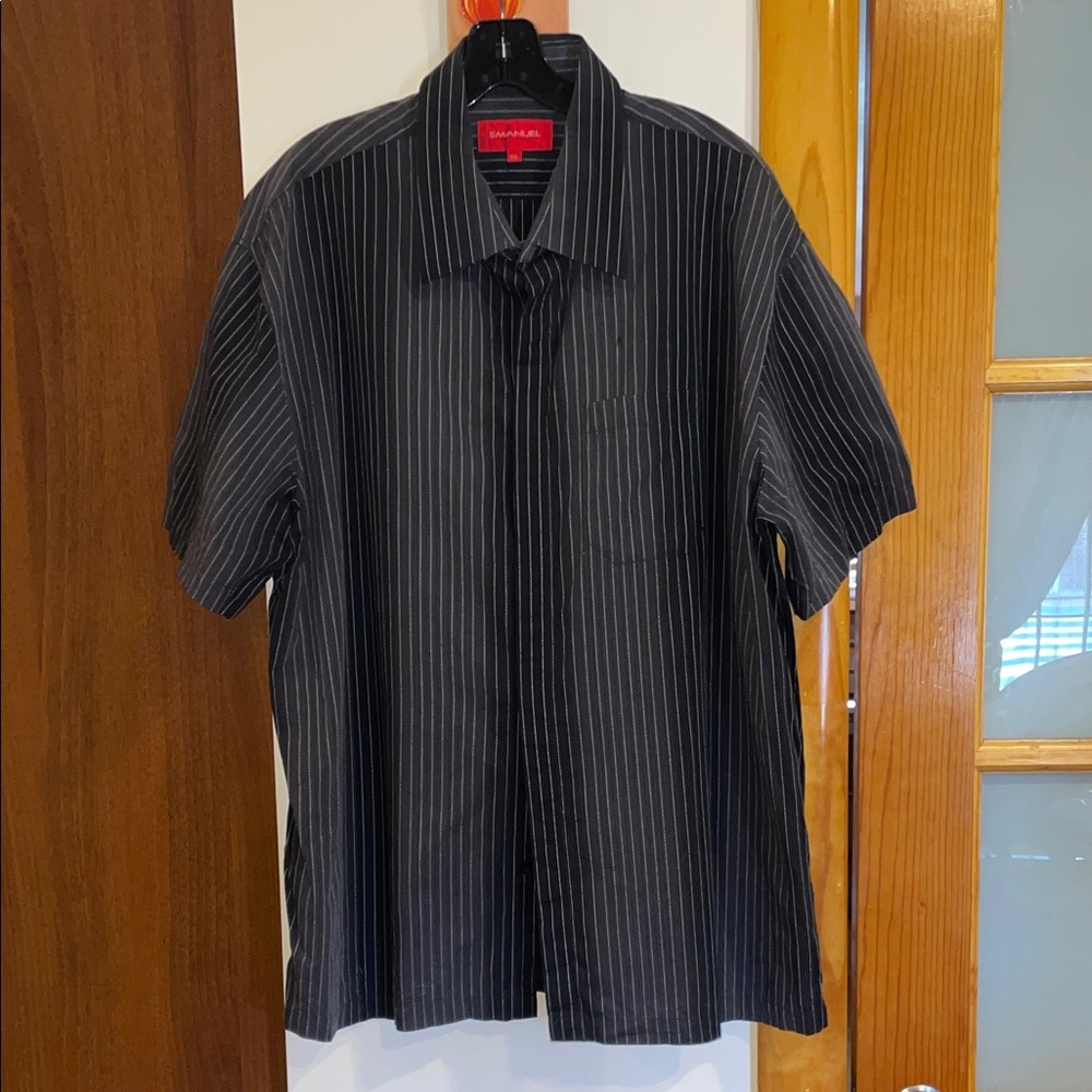 Emanuel Ungaro Black Pinstripe Men's Shirt
